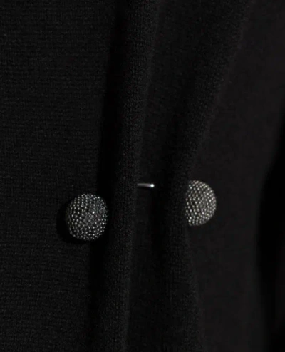 Fabiana Filippi Knit Dress With Brooch In Black