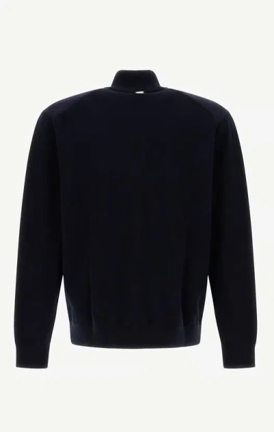 Herno Virgin Wool Hybrid Button-up Cardigan In Blue