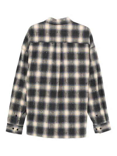 Juunj Checked Cotton Shirt In Black