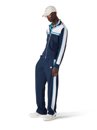 Casablanca Men Trackpants With Side Stripes In Blue