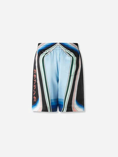 Casablanca Silk Print Bermudas In Multi