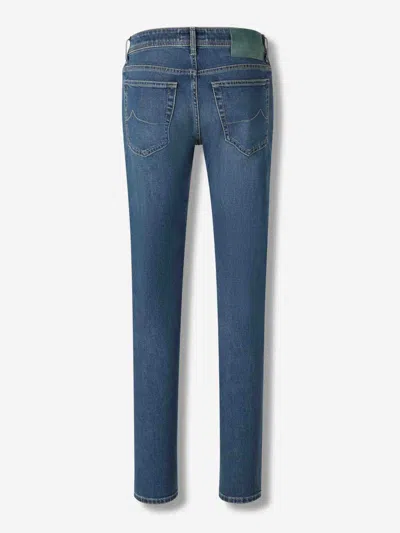 Jacob Cohen Logo-patch Denim Jeans In Blue
