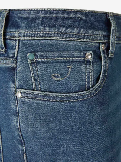 Jacob Cohen Logo-patch Denim Jeans In Blue