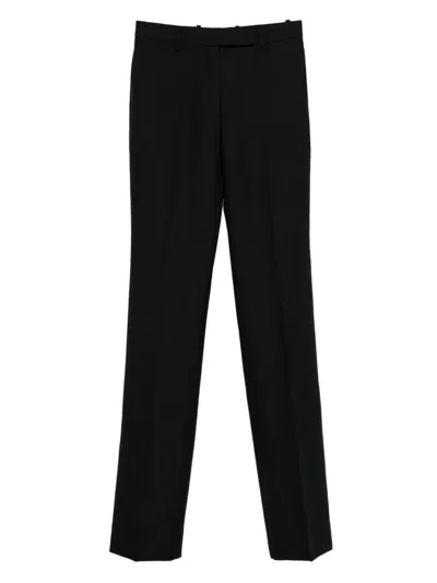 Tom Ford Sharp Herringbone Tailored Straight Leg Trousers Clothing In Black
