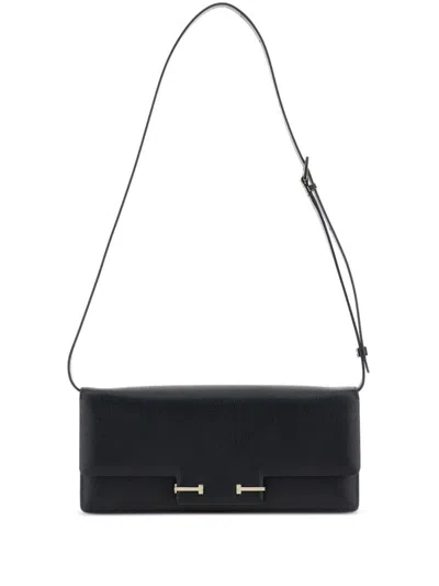 Tom Ford Enlongated Leather Shoulder Bag In Black