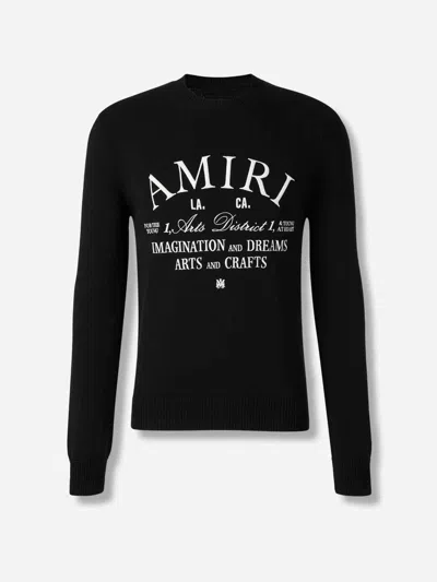 Amiri Arts District Cotton Sweatshirt In Black