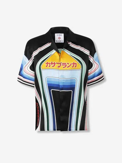 Casablanca Short Sleeve Cuban Collar Shirt In Multi