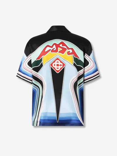 Casablanca Short Sleeve Cuban Collar Shirt In Multi