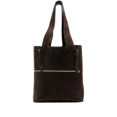 Strathberry Suede Shoulder Bag In Brown