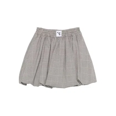 Vivetta Balloon-hem Mini Skirt In Gray