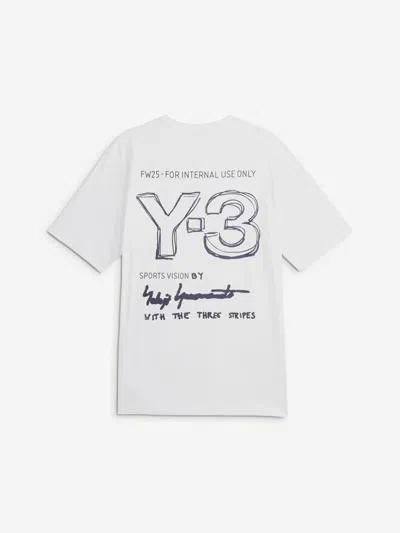 Y-3 Cotton M Merch Ss Tee T-shirt In White