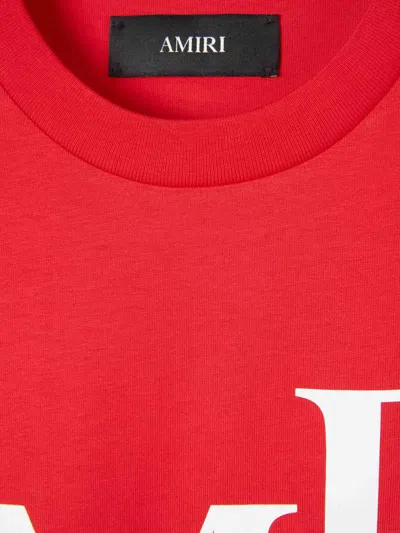 Amiri Logo Short-sleeved T-shirt In Red