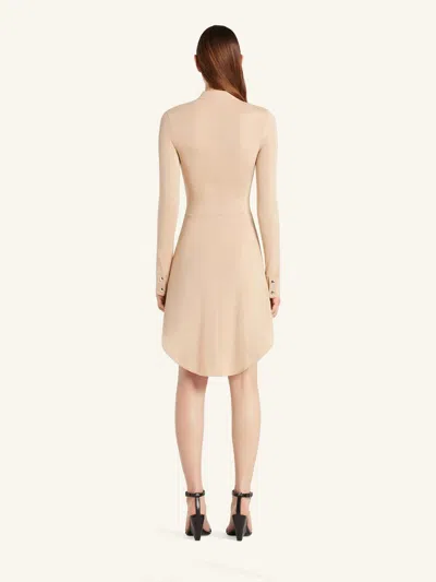 Courrèges Zippered-collar Dress In Brown