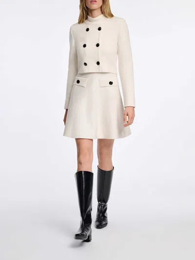 Dorothee Schumacher Sharp Ambition Wool-blend Jacket In White