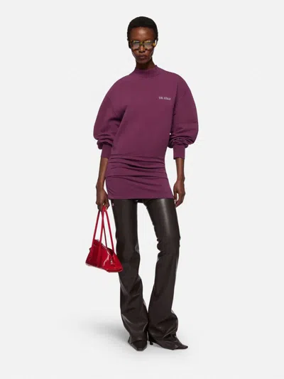 Attico Burgundy Mini Dress In Purple