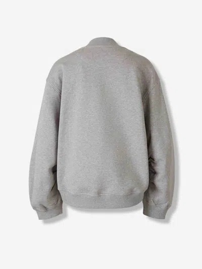 Attico The  V-neck Logo Sweatshirt In Gray