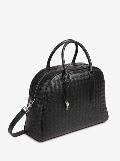 Bottega Veneta Intrecciato Leather Bag In Black