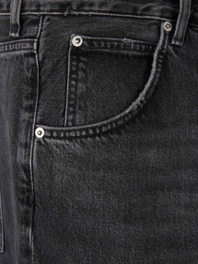Agolde Buttoned Straight-leg Jeans In Blue