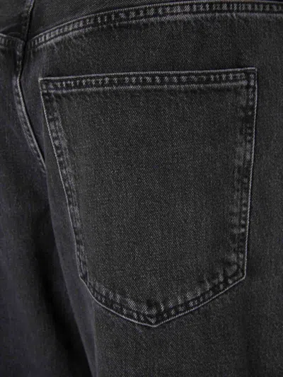 Agolde Buttoned Straight-leg Jeans In Blue