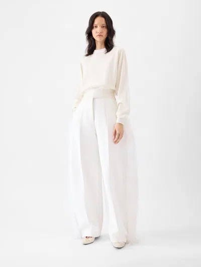 Jacquemus The Embroidered Cropped Sweater In White