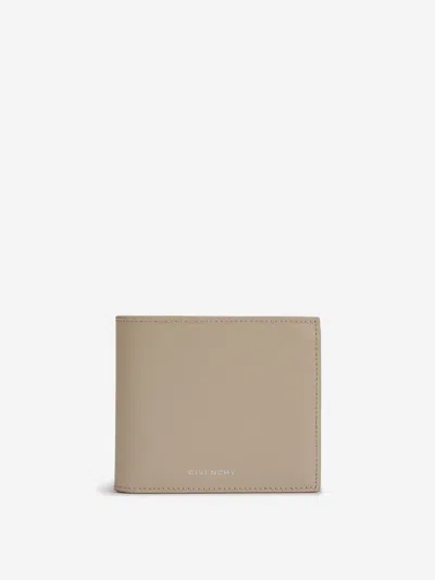Givenchy Mens Beige Bifold Monogram Leather Wallet In Brown