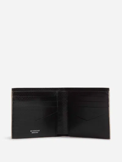 Givenchy Mens Beige Bifold Monogram Leather Wallet In Brown