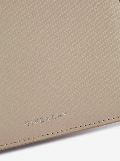 Givenchy Mens Beige Bifold Monogram Leather Wallet In Brown