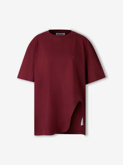 Attico The  Plain Logo T-shirt In Burgundy