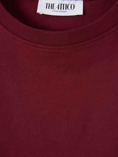 Attico The  Plain Logo T-shirt In Burgundy