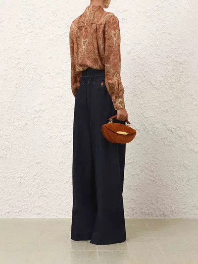 Zimmermann Wide-leg Denim Jeans In Black