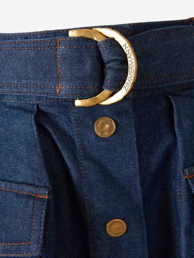 Zimmermann Skirt In Blue Denim In Blue