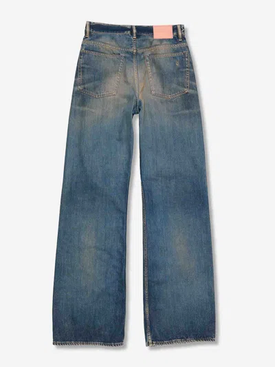 Acne Studios Mens Rocka Straight-leg Denim Jeans Dark Blue