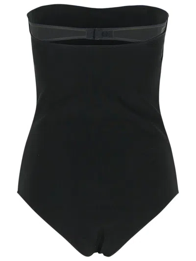Courrèges Black Viscose Blend Bodysuit In Black