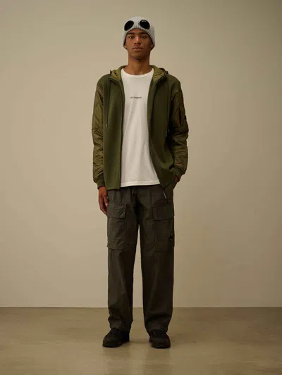 C.p. Company Cargo Pocket Trousers In Black