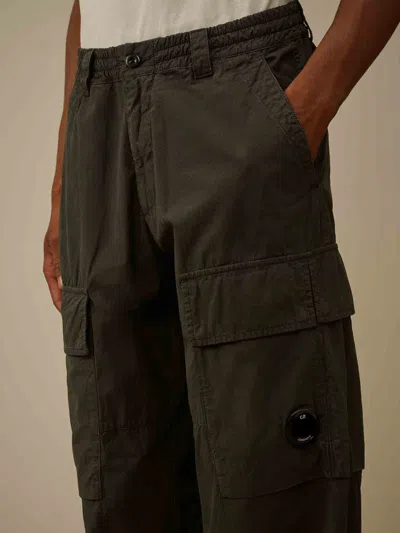 C.p. Company Cargo Pocket Trousers In Black