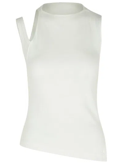 Courrèges Courreges White Cotton Tank Top Women In White