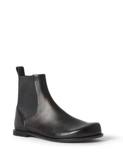 Fendi Ff Squared Chelsea Boots In Nappa Leather Shoes In Black