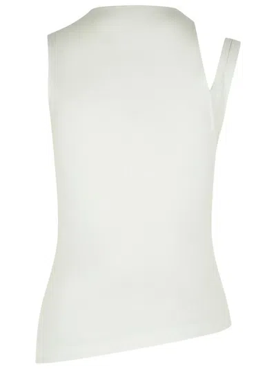 Courrèges Courreges White Cotton Tank Top Women In White