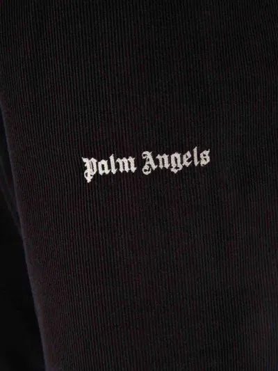 Palm Angels Straight Corduroy Trousers In Black