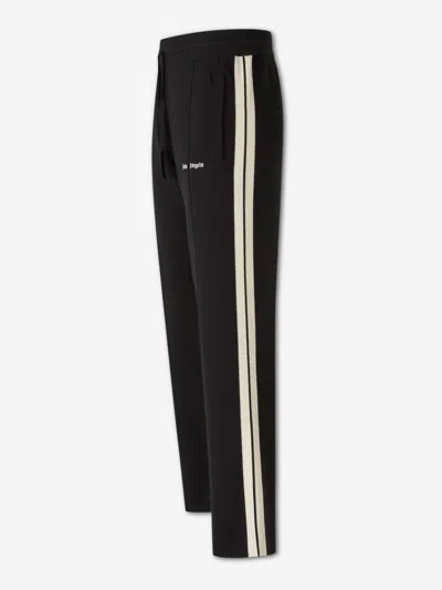 Palm Angels Logo-embroidered Knitted Trousers In Black