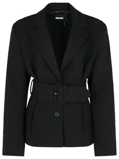 Rotate Birger Christensen 'larina' Black Polyester Blazer In Black