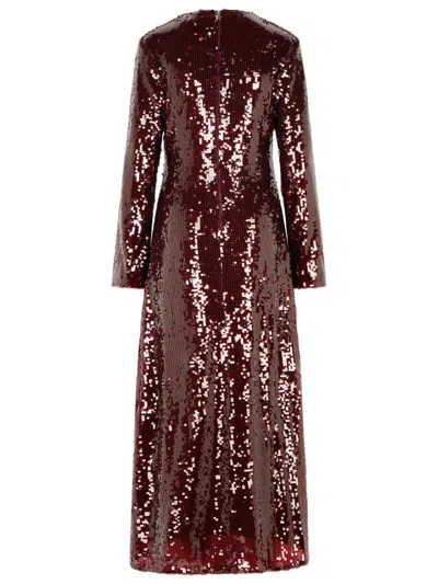 Rotate Birger Christensen Sequin Maxi Dress In Red
