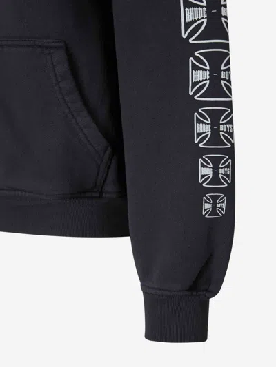 Rhude Hooded Sweatshirt In Black