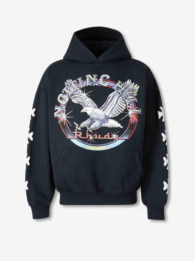 Rhude Hooded Sweatshirt In Blue