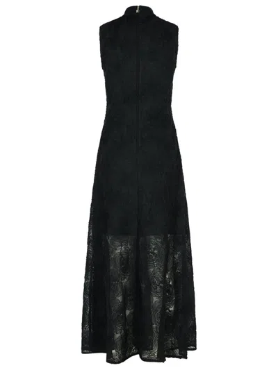 Rotate Birger Christensen Abito Lungo Con Motivo Floreale Nero In Black