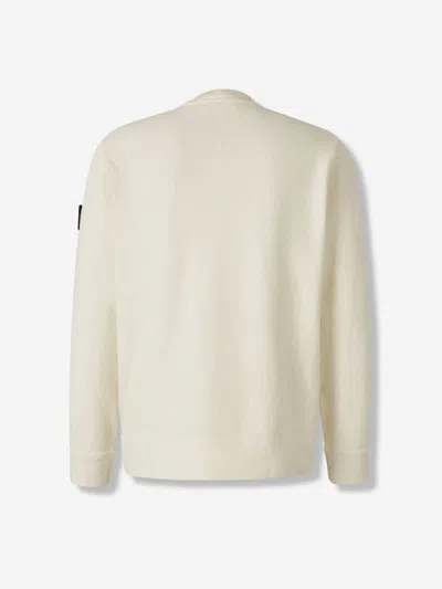 Stone Island Ribbed Knit Sweater With Crew Neckline And Logo Patch In Multi