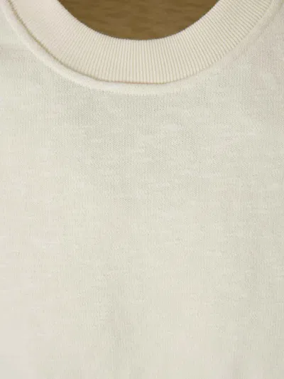 Stone Island Ribbed Knit Sweater With Crew Neckline And Logo Patch In Multi