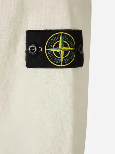 Stone Island Ribbed Knit Sweater With Crew Neckline And Logo Patch In Multi