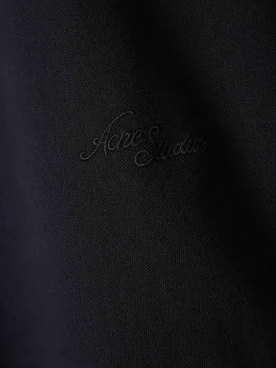 Acne Studios Black Logo Relaxed Fit T-shirt In Black