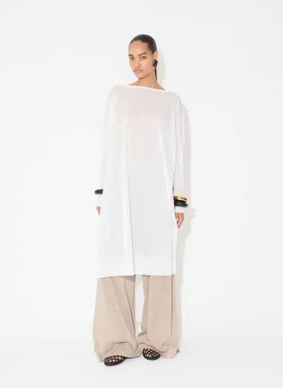 Alaïa Linen Silk Trousers In Neutral